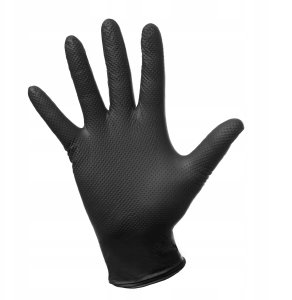 Rękawice nitrylowe bezpudrowe, MAXTER 6.0, 100 szt., rozmiar L, czarne 2