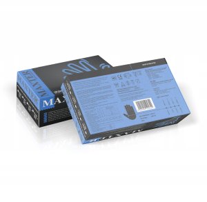 Rękawice nitrylowe bezpudrowe, MAXTER 6.0, 90 szt., rozmiar XL, czarne 3