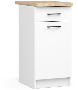 MEBLE KUCHENNE ZESTAW OLIWIA Z WITRYNĄ 2.4M H720 BIAŁY 11