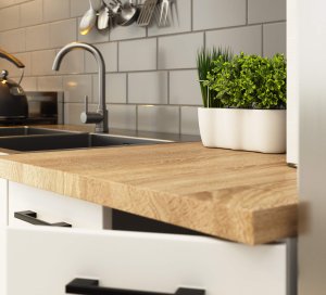 MEBLE KUCHENNE ZESTAW OLIWIA Z WITRYNĄ 2.4M H720 BIAŁY 5