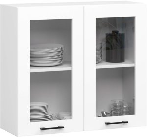 MEBLE KUCHENNE ZESTAW OLIWIA Z WITRYNĄ 2.4M H720 BIAŁY 9