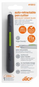 Nóż bezpieczny SLICE 10512, blister, czarno-zielony 2