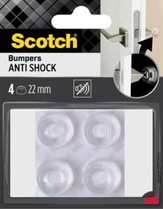 Odbojniki wygłuszające SCOTCH, samoprzylepne, okrągłe, 22mm, 4 szt., przezroczyste 1