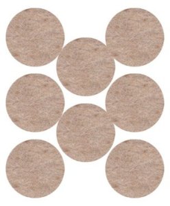 Bardzo miękkie podkładki z wełny SCOTCH, okrągłe, 25mm, 8 szt., beżowe 2