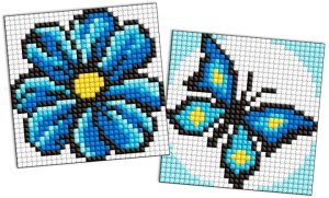 Diamentowa mozaika na magnesie IDEYKA, 9x9 cm, kids, niebieski kolor, 2 szt. 4