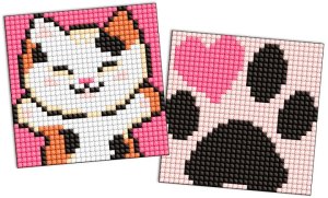 Diamentowa mozaika na magnesie IDEYKA, 9x9 cm, kids, puszyste uściski, 2 szt. 4