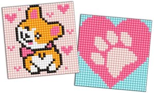 Diamentowa mozaika na naklejce IDEYKA, 9x9 cm, kids, corgi, 2 szt. 4