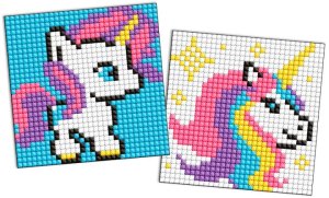 Diamentowa mozaika na naklejce IDEYKA, 9x9 cm, kids, jednorożec, 2 szt. 4