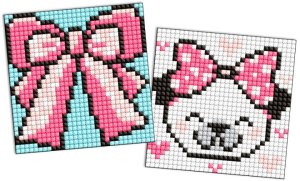 Diamentowa mozaika na naklejce IDEYKA, 9x9 cm, kids, muszka, 2 szt. 4