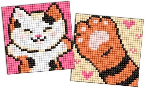 Diamentowa mozaika na naklejce IDEYKA, 9x9 cm, kids, puffy, 2 szt. 4