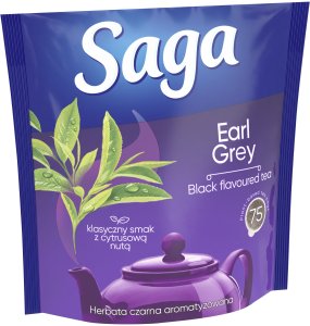 Herbata SAGA, czarna, Earl Grey, 75 torebek 2