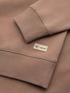 Klasyczna dresowa bluza unisex z okrągłym dekoltem  brązowa V16 OU-SNBC-0104 XL/XXL 8