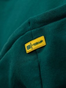 Dresowa bluza unisex z kieszeniami i kapturem  ciemnozielona V17 OU-SNBC-0105 M/L 11