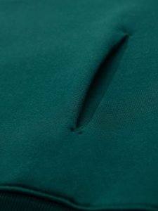 Dresowa bluza unisex z kieszeniami i kapturem  ciemnozielona V17 OU-SNBC-0105 M/L 10