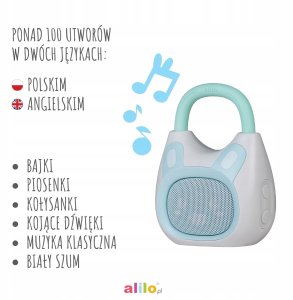 Alilo. Głośnik Bluetooth Pocket Bunny K1, niebieski+mięta 14