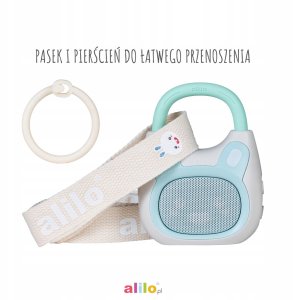 Alilo. Głośnik Bluetooth Pocket Bunny K1, niebieski+mięta 6