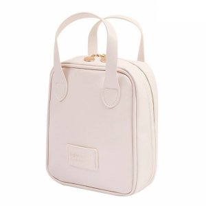 Aptel Kosmetyczka organizer na kosmetyki z rączką 17x7x19cm kremowa KS128B 10