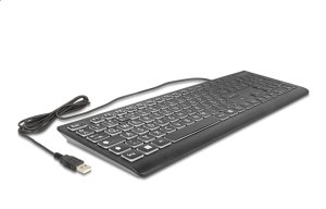 DELOCK USB Tastatur kabelgebunden 1.5m schwarz mit XXL Buchstaben und Beleuchtung 1