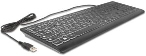 DELOCK USB Tastatur kabelgebunden 1.5m schwarz mit XXL Buchstaben und Beleuchtung 2