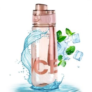 BUTELKA NA WODĘ BIDON NA SIŁOWNIĘ FITNESS 800ml przenośny różowy BD46 1
