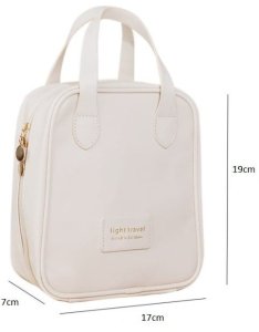 Aptel Kosmetyczka organizer na kosmetyki z rączką 17x7x19cm różowa KS128R 10