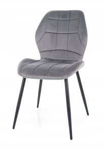 Krzesło tapicerowane JAKE VELVET szare 6