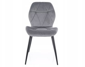 Krzesło tapicerowane RICK VELVET szare 3