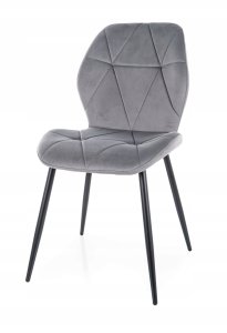 Krzesło tapicerowane RICK VELVET szare 6