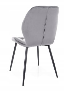 Krzesło tapicerowane RICK VELVET szare 7