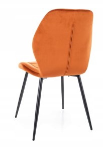 Krzesło tapicerowane JAKE VELVET cynamonowe 7