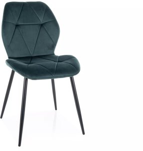 Krzesło tapicerowane RICK VELVET zielone 1