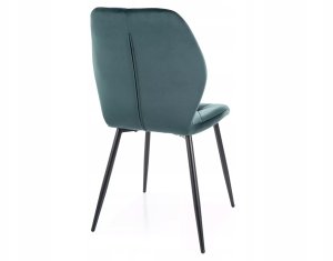 Krzesło tapicerowane RICK VELVET zielone 2