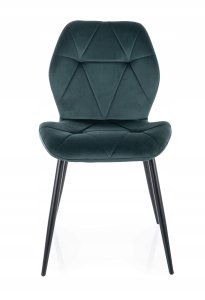 Krzesło tapicerowane RICK VELVET zielone 5
