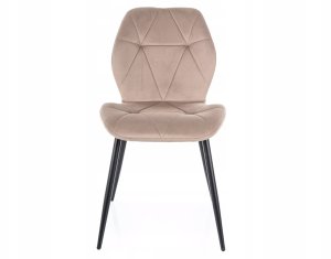 Krzesło tapicerowane RICK VELVET ciemno beżowe 3
