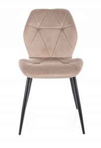 Krzesło tapicerowane RICK VELVET ciemno beżowe 5