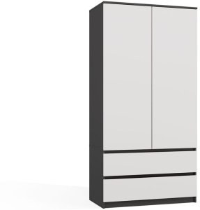 Topeshop Szafa Malwa SS-90 ANTRACYT BIEL 2