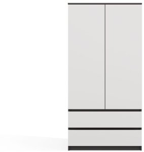 Topeshop Szafa Malwa SS-90 ANTRACYT BIEL 5