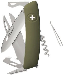 Swiza D07R AM SCISSORS Olive (KNR.0116.1050) 1