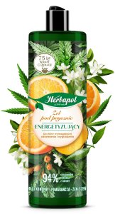 HERBAPOL Żel pod prysznic energetyzujący Olej konopny, Pomarańcza, Żeń-szeń 400 ml 1