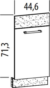 BogFran Front do zmywarki 45 cm panel kuchenny MODENA MD23 buk / biały połysk 2