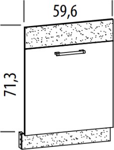 BogFran Front do zmywarki 60 cm panel kuchenny MODENA MD24 rzeka ciemna 2