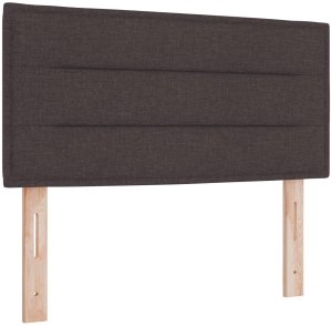 vidaXL Tapicerowane łóżko z materacem w ciemnym brązie 90x200 cm z tkaniny 7