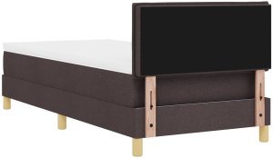 vidaXL Tapicerowane łóżko z materacem w ciemnym brązie 90x200 cm z tkaniny 10