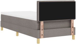 vidaXL Łóżko z materacem Taupe 90x200 cm Tkanina 10