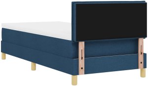 vidaXL Łóżko Sprężynowe z Materacem Niebieskie 100x200 cm Tkanina 10