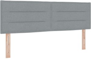 vidaXL Łóżko sprężynowe z materacem Jasnoszare 140x200 cm Tkanina 7