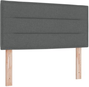 vidaXL Łóżko Box Spring z materacem ciemnoszarym 90x200 cm tkanina 7