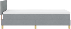 vidaXL Łóżko sprężynowe z materacem Jasnoszary 90x200 cm Tkanina 9