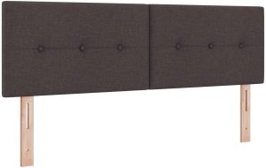 vidaXL Łóżko z materacem w ciemnym brązie 140x200 cm z tkaniny 7