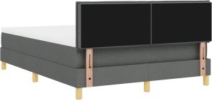 vidaXL Łóżko z materacem sprężynowym Ciemnoszare 160x200 cm Tkanina 10